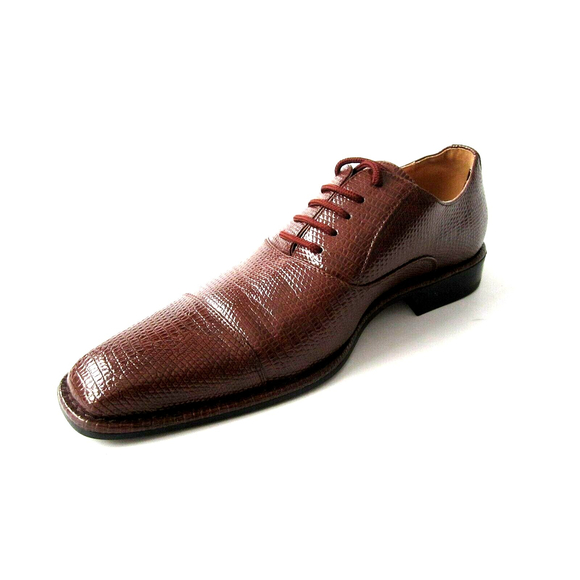 LUCIO RICCI "OXFORD"  DRESS CASUAL MEN SHOES BROWN LEATHER SIZE 8.5 M - Picture 6 of 12